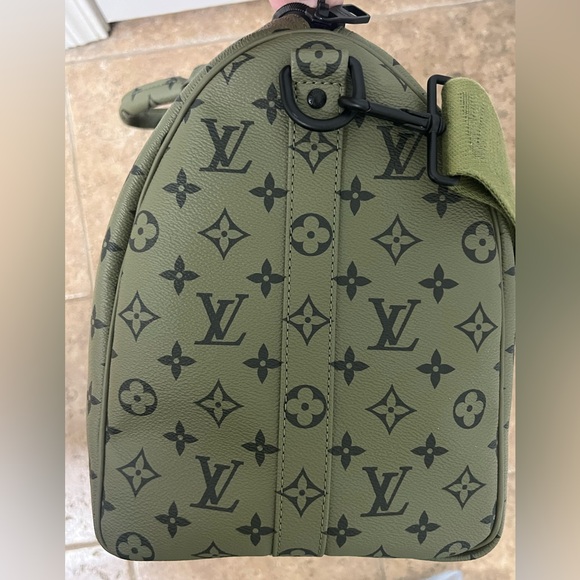 Louis Vuitton Keepall 45 Khaki Green/ Vermillion Red - Picture 7 of 12